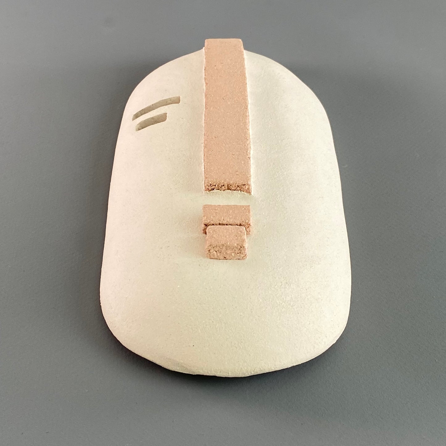 Masque en grès bicolore